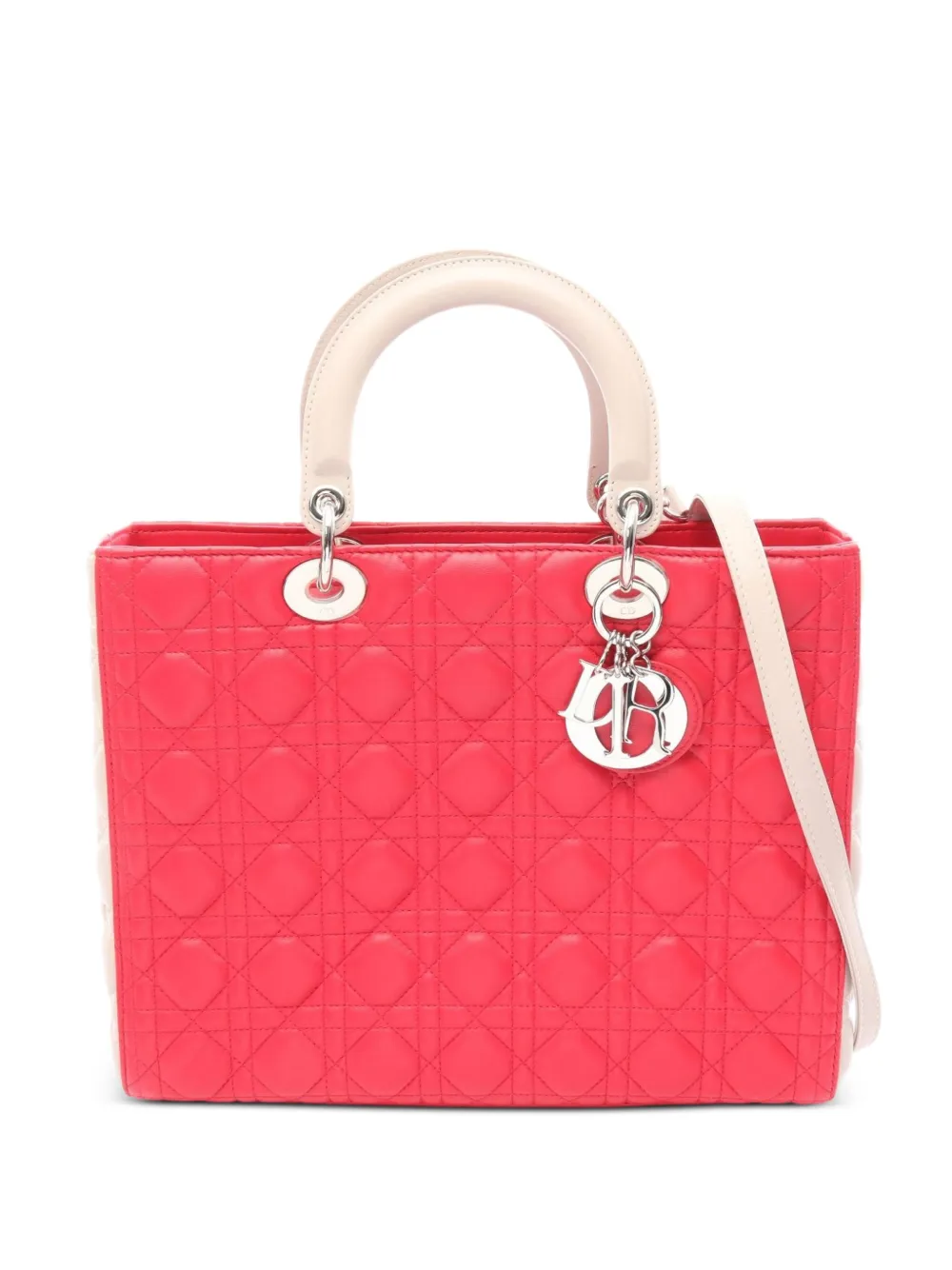 Christian Dior Pre-Owned 2010s Lady Dior Cannage tote bag - Rot