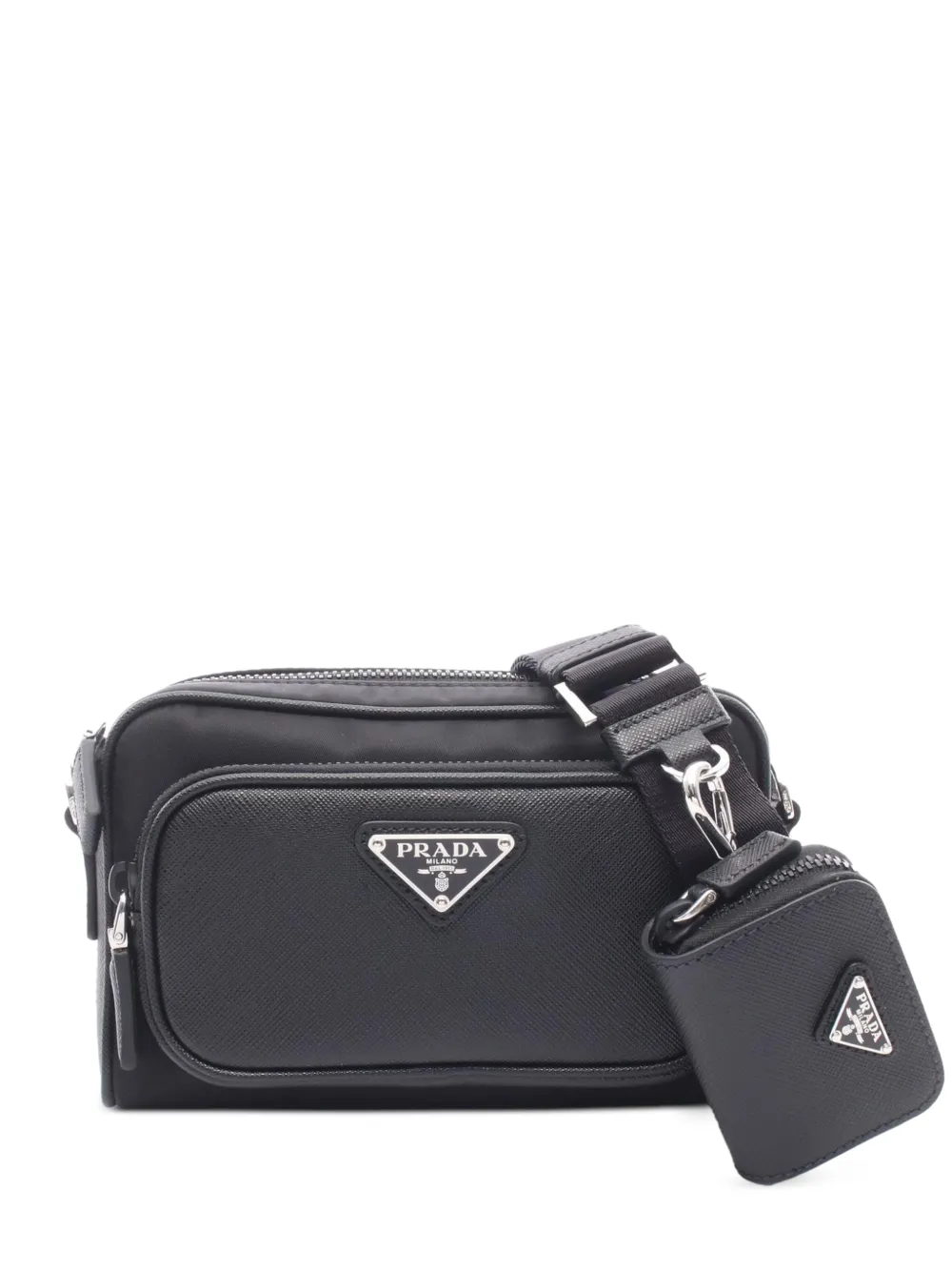 Prada Pre-Owned Borsa a spalla con inserti anni 2020 - Nero