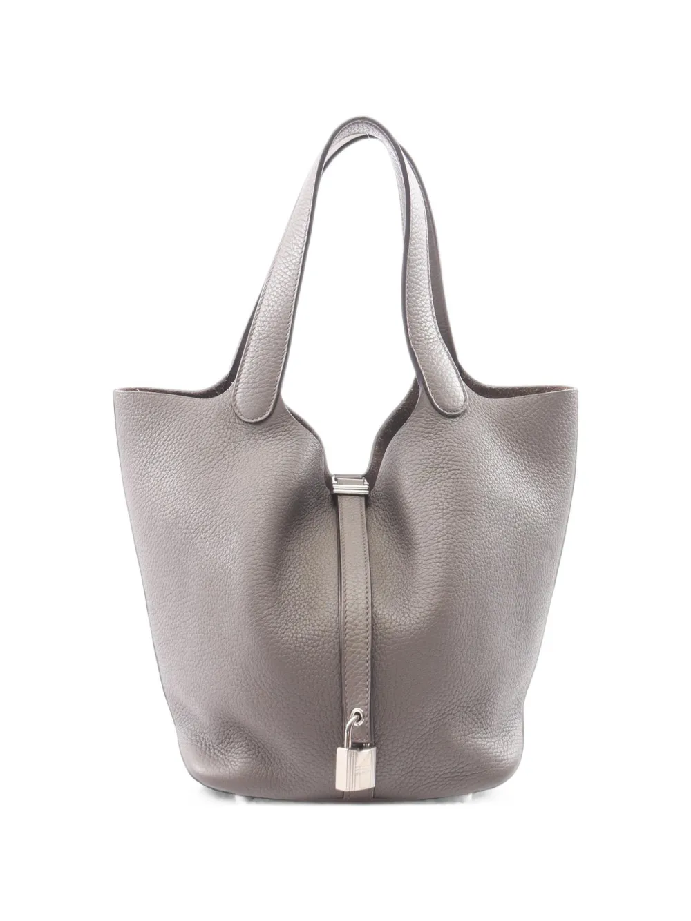Pre-owned Hermes 2020 Mm Picotin Lock Tote Bag In Grey