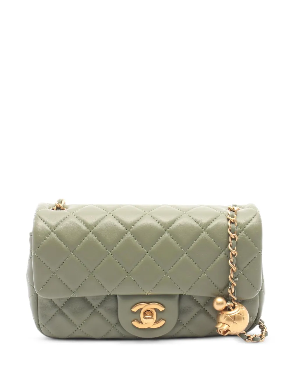 CHANEL Pre-Owned Borsa a tracolla mini matelassé 2021 - Verde