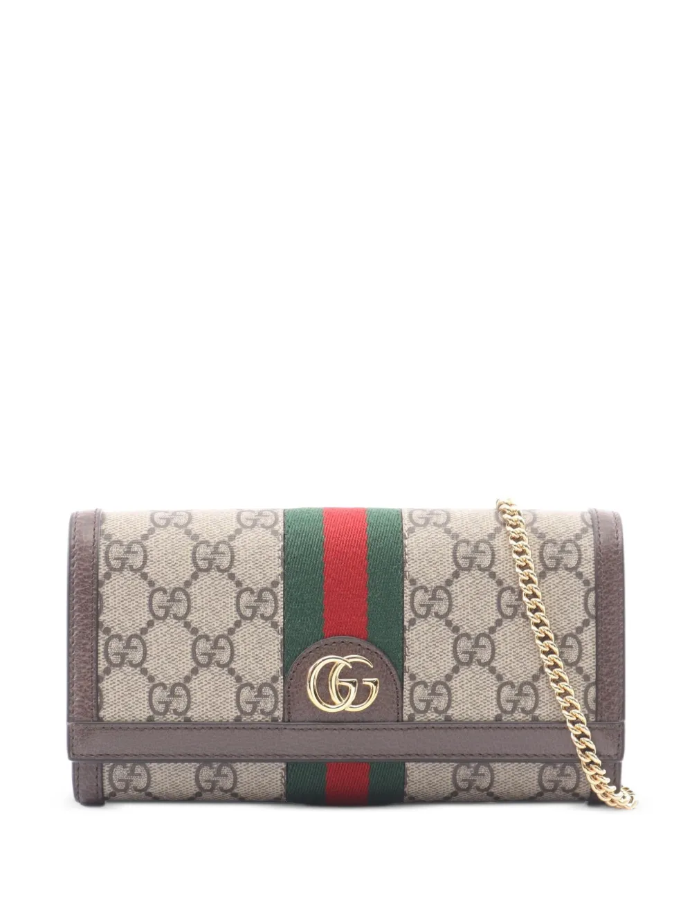 Gucci Pre-Owned 2020s Ophidia GG Supreme chain wallet - Toni neutri