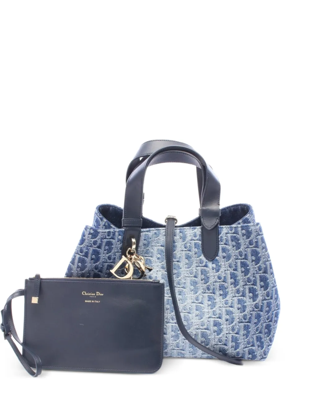 Christian Dior Pre-Owned Borsa tote Book Oblique media anni 2010 - Blu