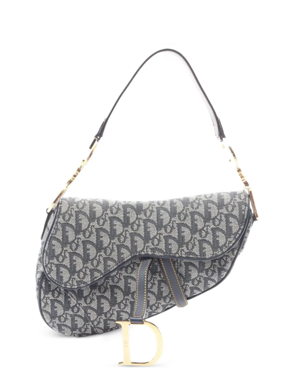 Christian Dior Pre-Owned 2010s Trotter Saddle shoulder bag - Blue
