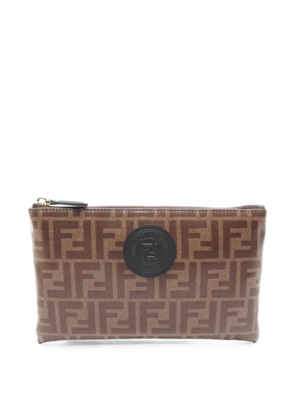 Fendi Pre-Owned FF logo pouch - Braun