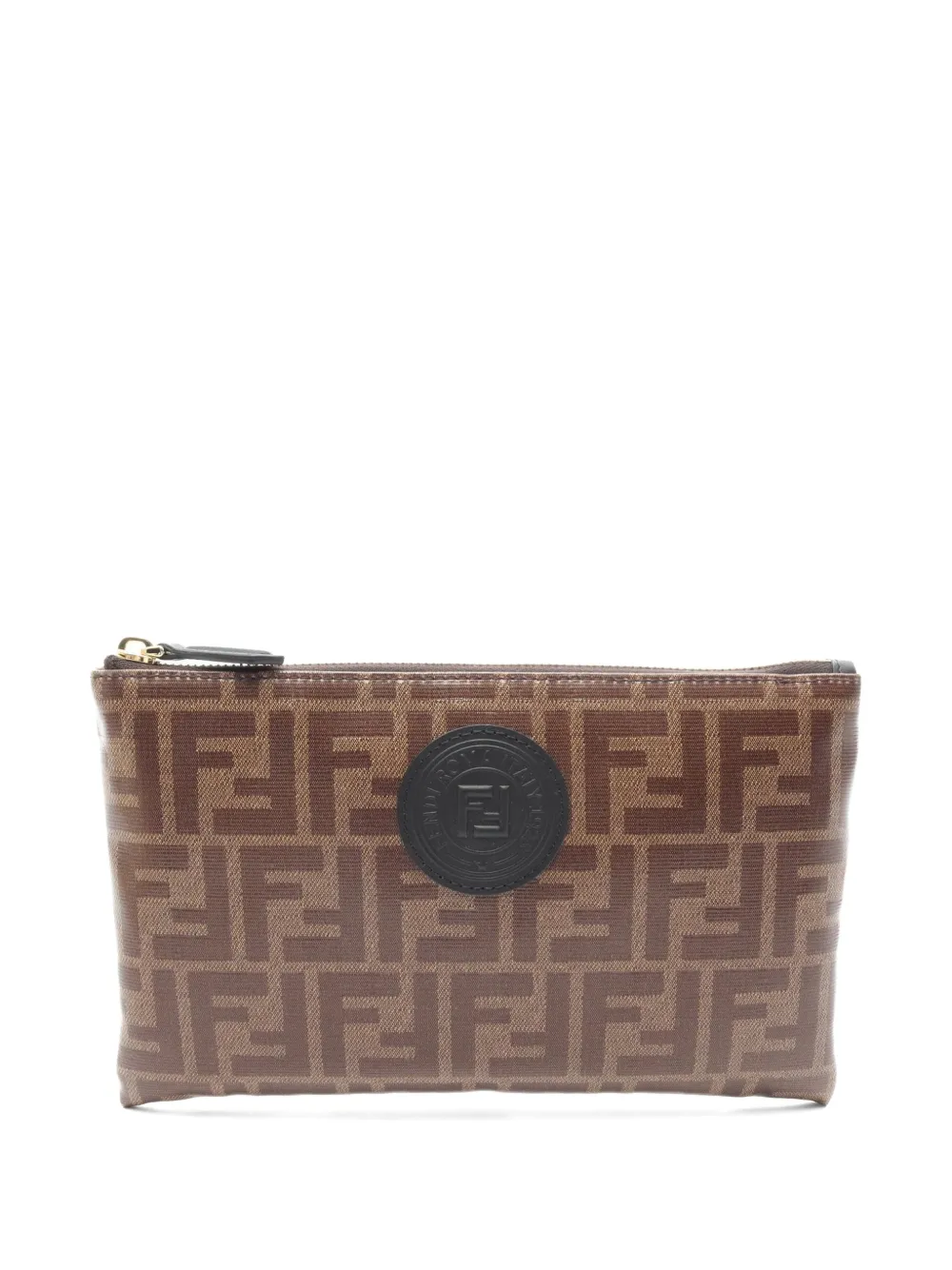 Fendi Pre-Owned FF logo pouch - Marrone