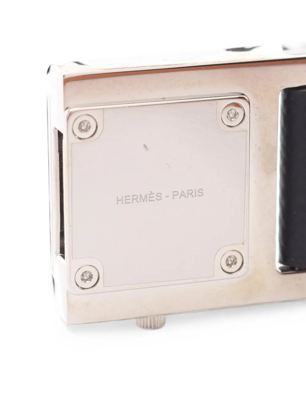 Pre-owned Hermes Medor Pyramid-stud Belt In Black
