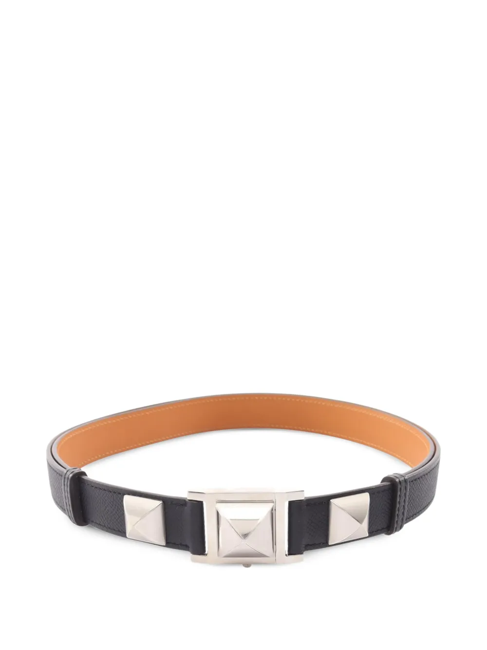 Hermès Pre-Owned Medor pyramid-stud belt - Nero