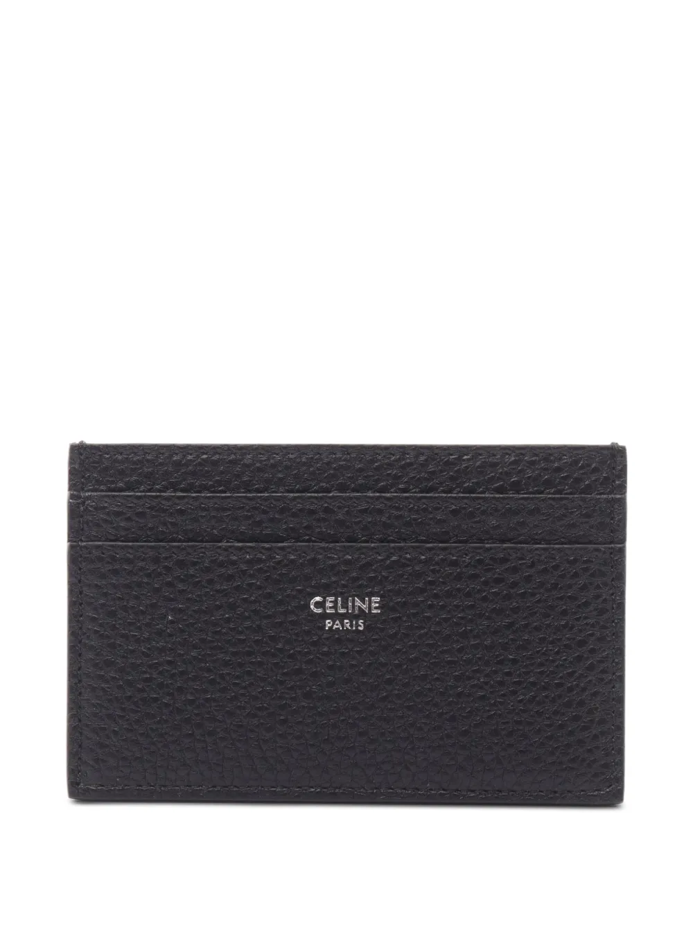 Celine Pre-Owned 2020s medium grained leather card holder - Nero