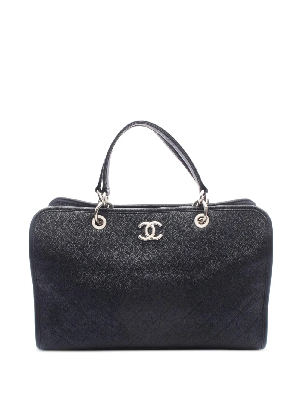 CHANEL Pre-Owned 2017-2018 Matelassé leather tote bag - Nero