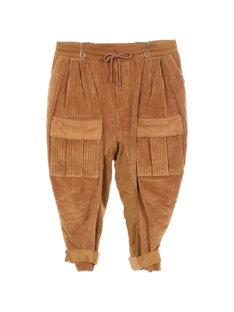 Dolce & Gabbana Pre-Owned 2020s corduroy colour-block cargo pants