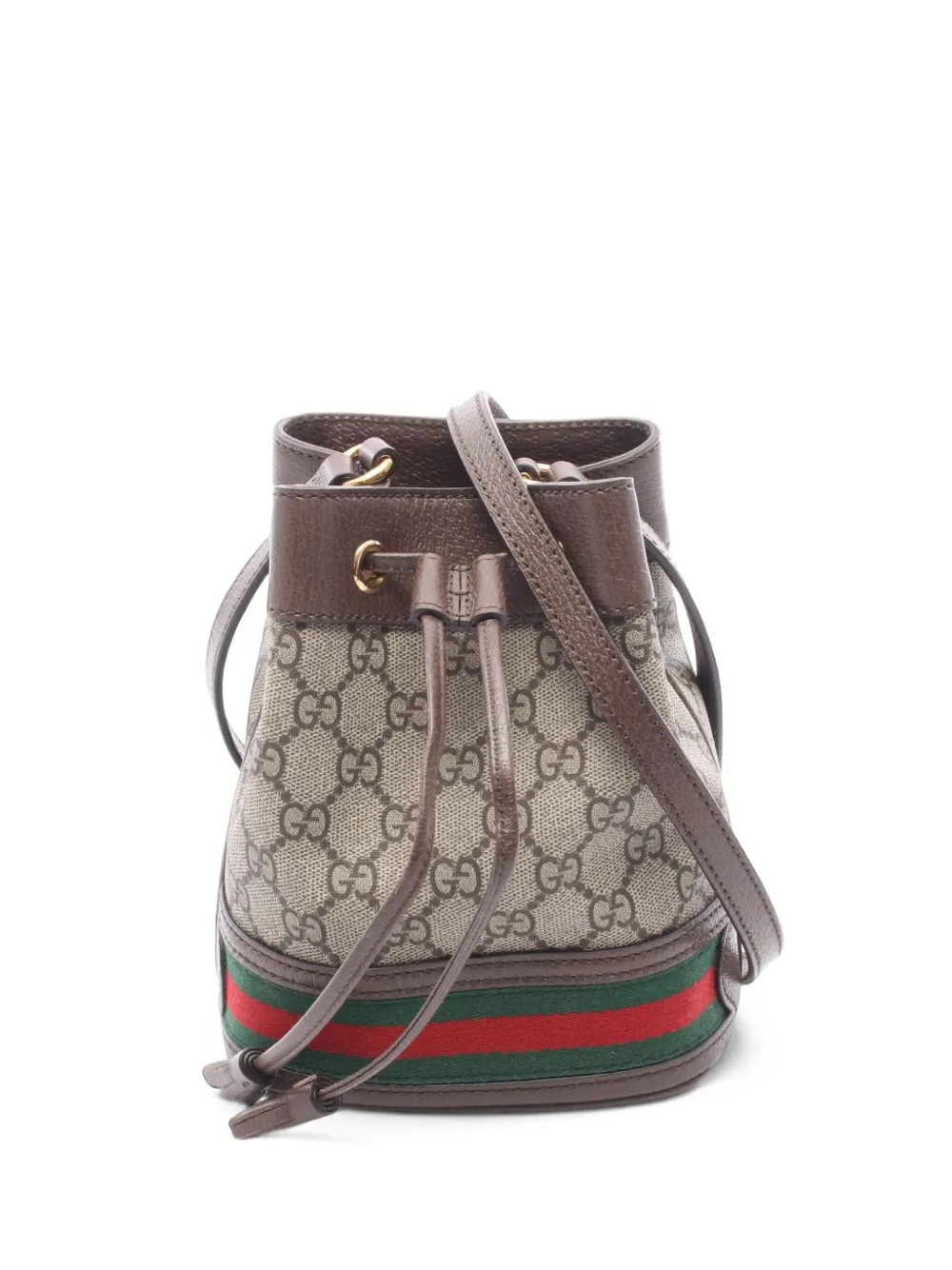 Gucci Pre-Owned 2020s mini Ophidia GG Supreme bucket bag - Marrone