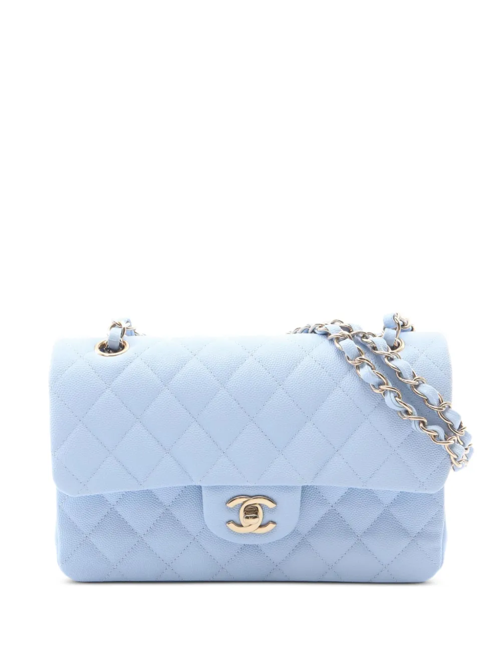 CHANEL Pre-Owned 2021s Double Flap matelassé leather shoulder bag - Blu