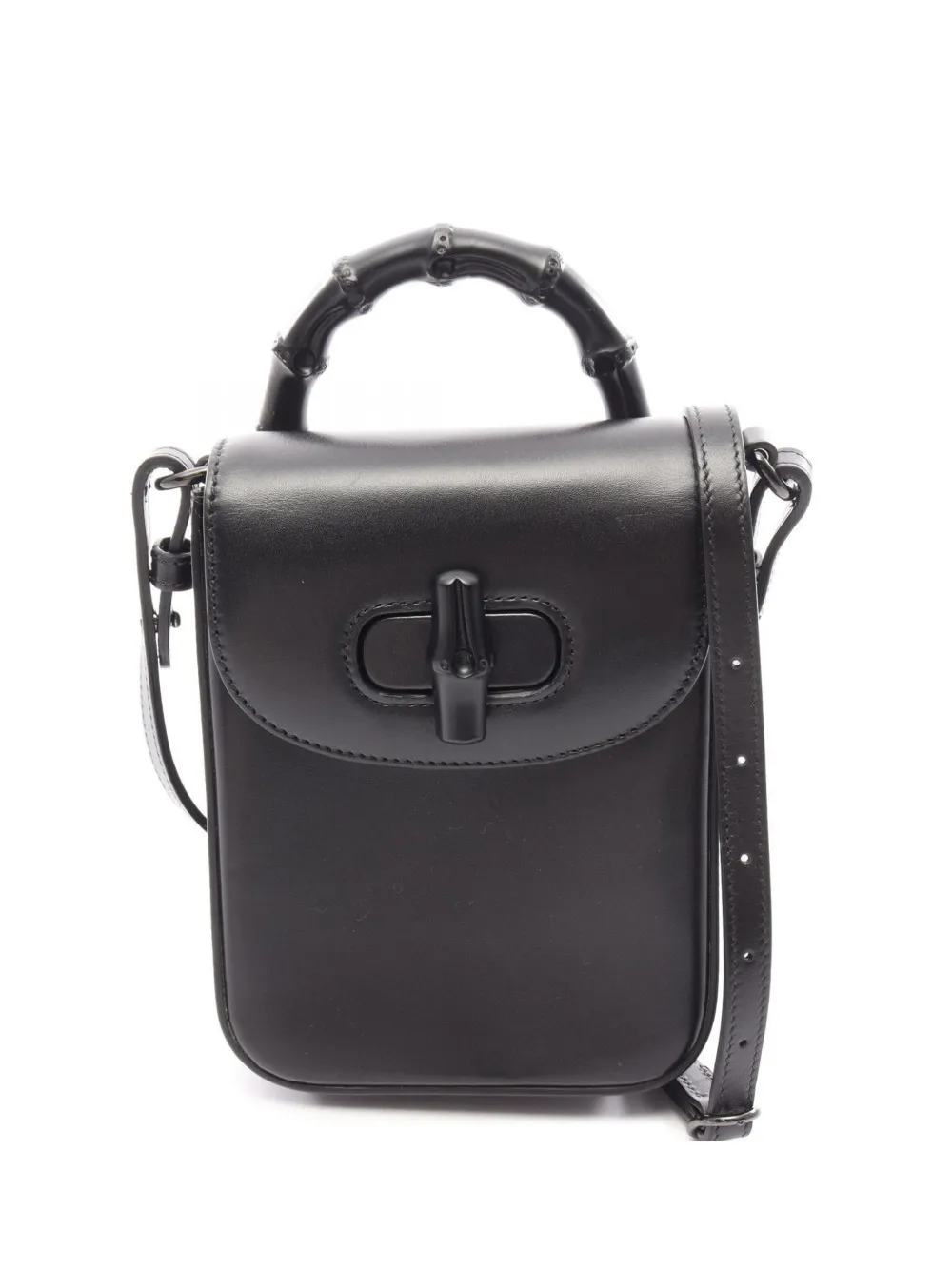 Gucci Pre-Owned 2010s Bamboo 2WAY cross body bag - Nero