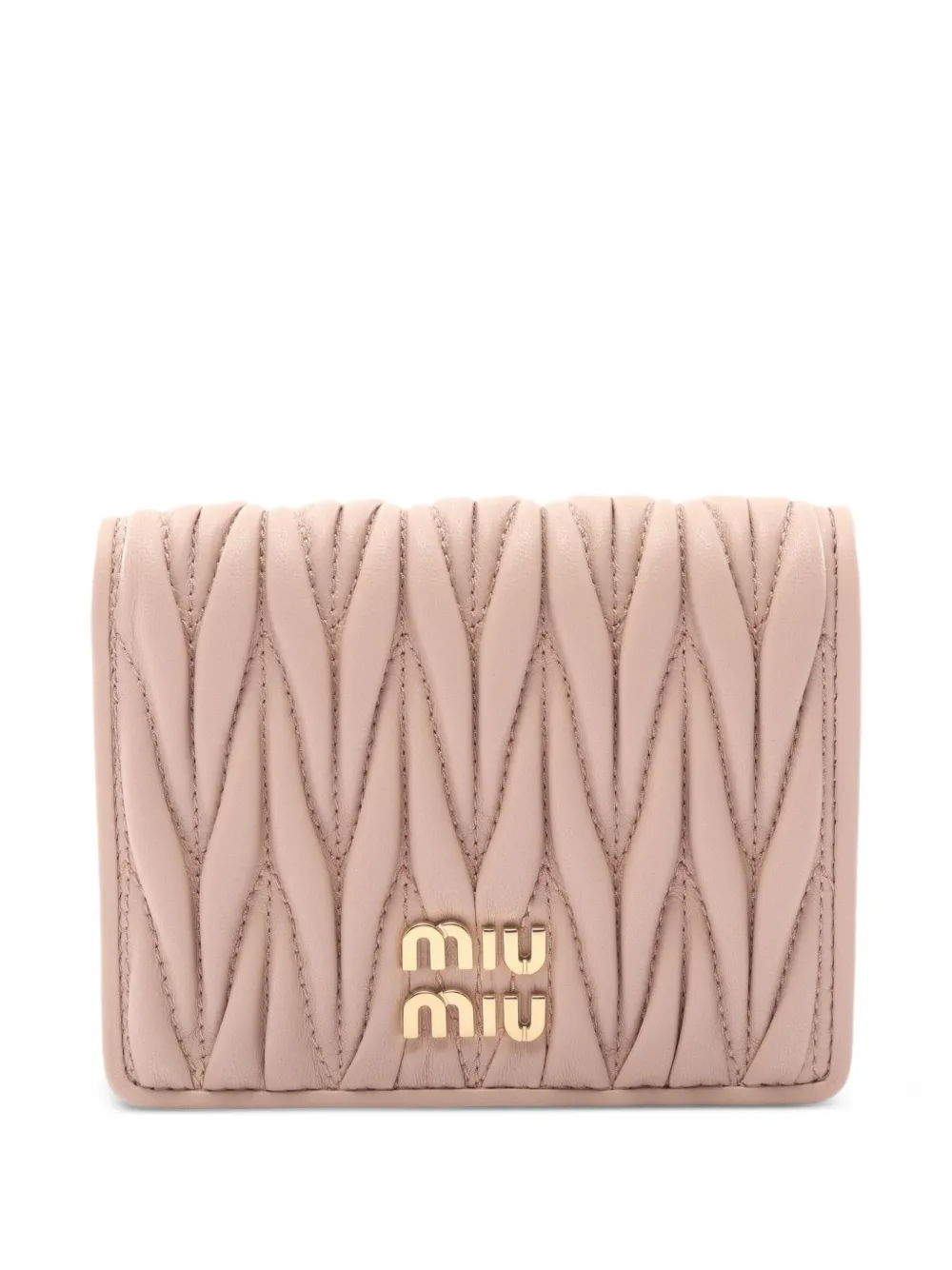 Miu Miu Pre-Owned 2020s Matelassé bi-fold wallet - Toni neutri