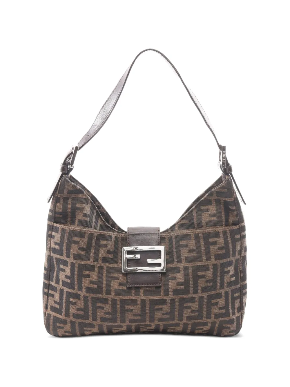Fendi Pre-Owned 2000s Zucca FF-logo shoulder bag - Marrone
