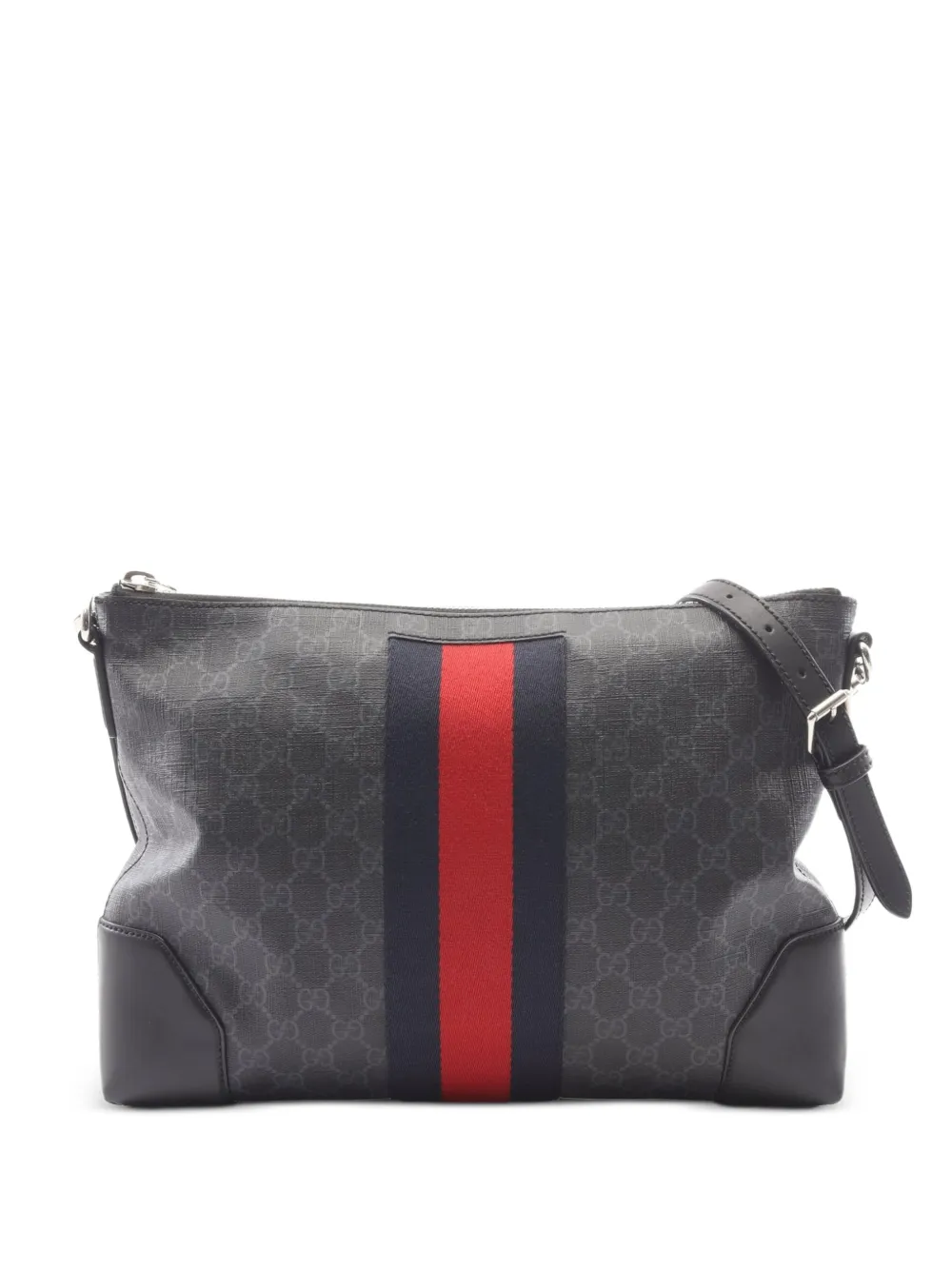 Gucci Pre-Owned 2010s GG Supreme Web messenger bag - Grigio
