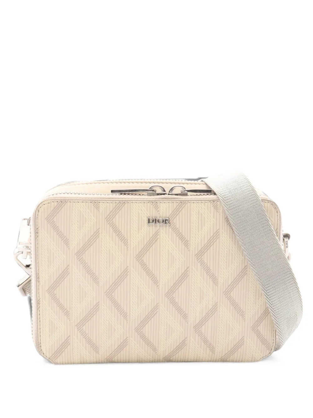Christian Dior Pre-Owned 2010s CD Diamond messenger bag - Nude