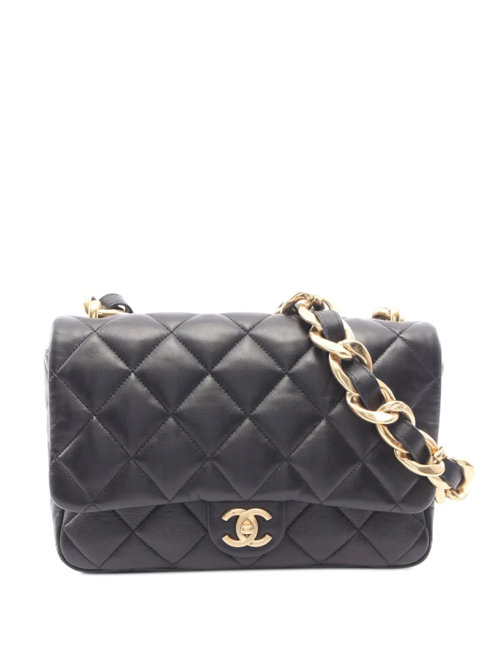 CHANEL Pre-Owned matelassé chain shoulder bag - Black
