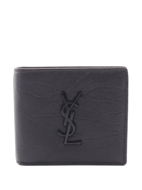 Saint Laurent Pre-Owned 모노그램 크로커다일 이펙트 지갑