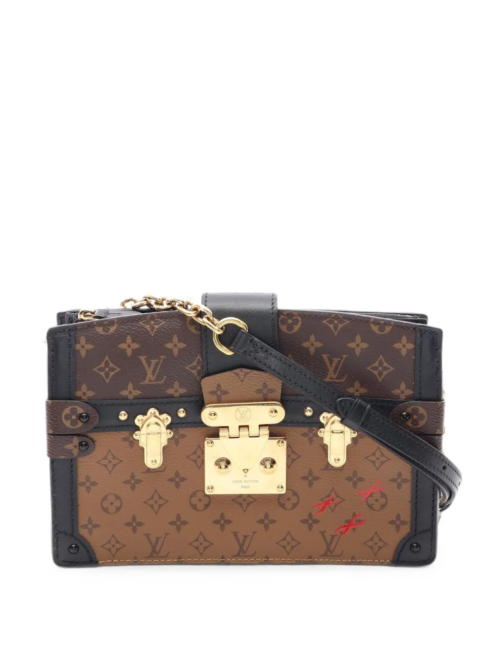 Louis Vuitton Pre-Owned 2020 Trunk Monogram Reverse clutch bag - Braun