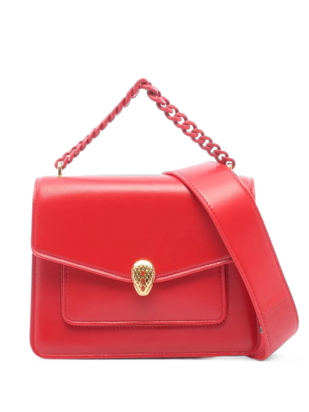 Bvlgari Pre-Owned 2010s Serpenti Forever chain mini bag - Rot