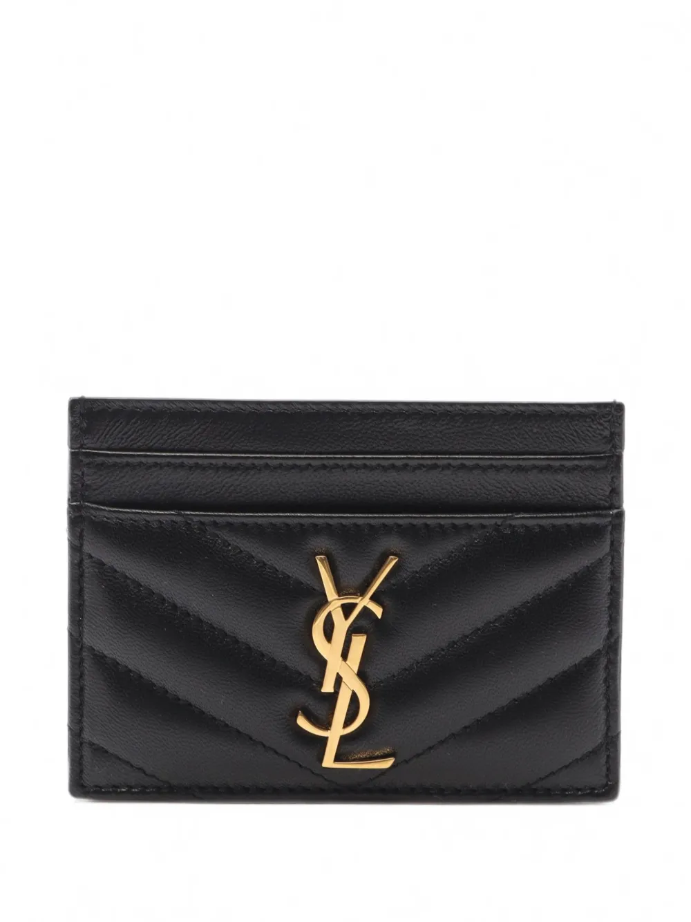 Saint Laurent Pre-Owned Cassandre Matelassé quilted card holder - Schwarz