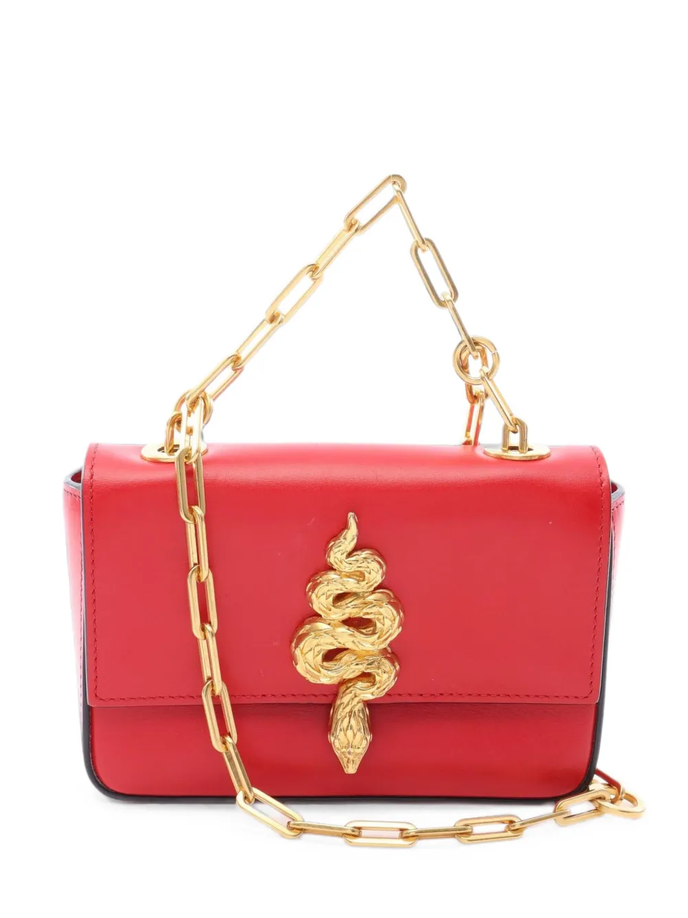 Valentino Garavani Pre-Owned 2000s Snake chain tote bag - Rosso
