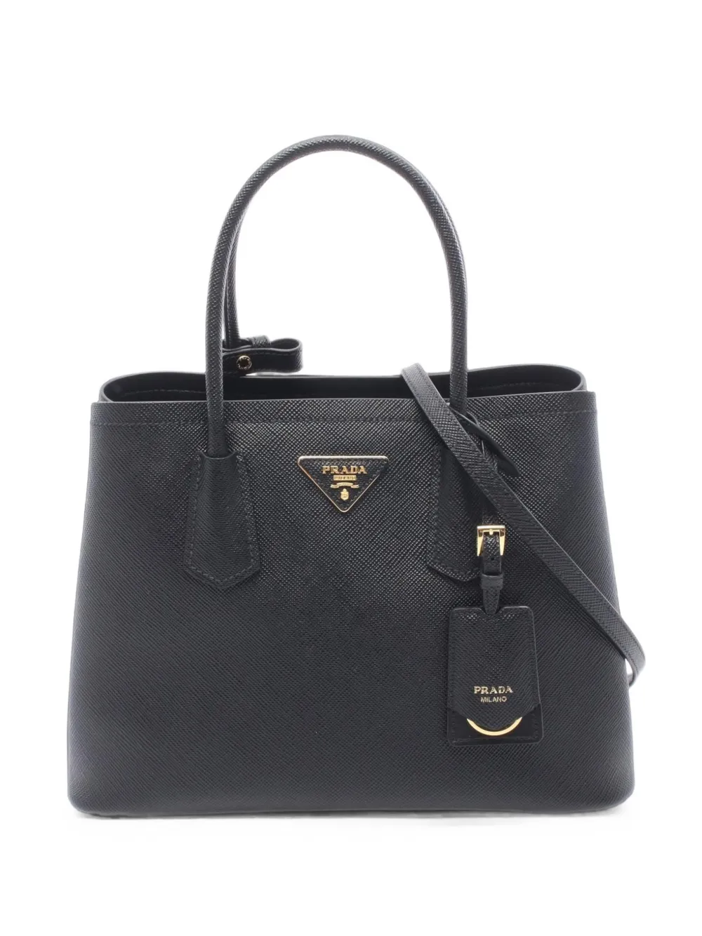 Prada Pre-Owned Saffiano leather Double tote bag - Schwarz