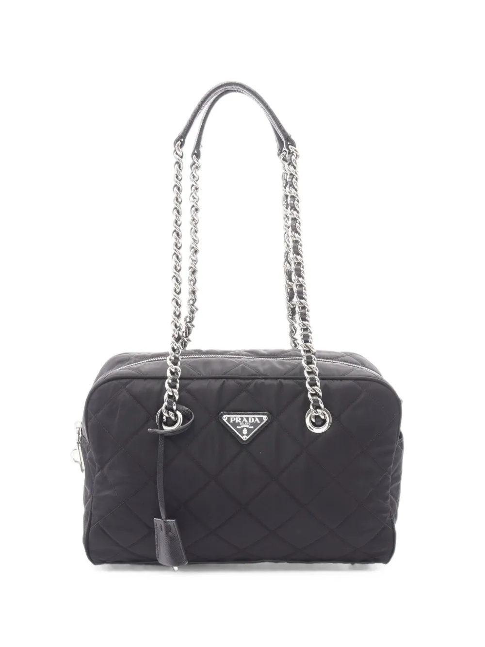 Prada Pre-Owned Borsa a spalla Tessuto Impuntu anni 2010 - Nero