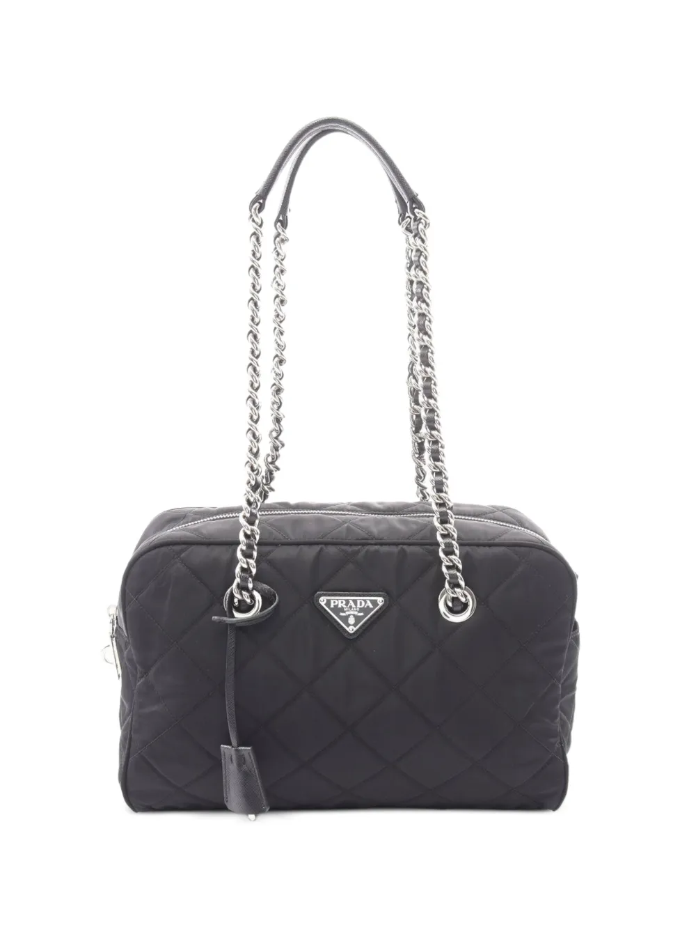 Prada Pre-Owned Borsa a spalla Tessuto Impuntu anni 2010 - Nero