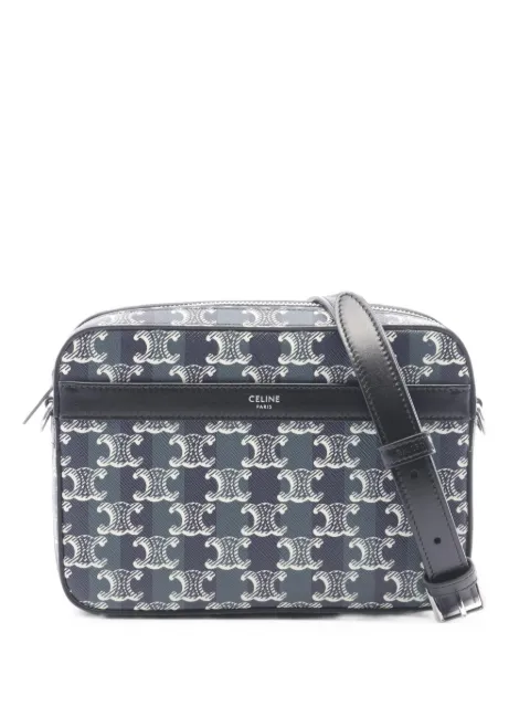 Celine Pre-Owned 2020s small Triomphe stripe messenger bag