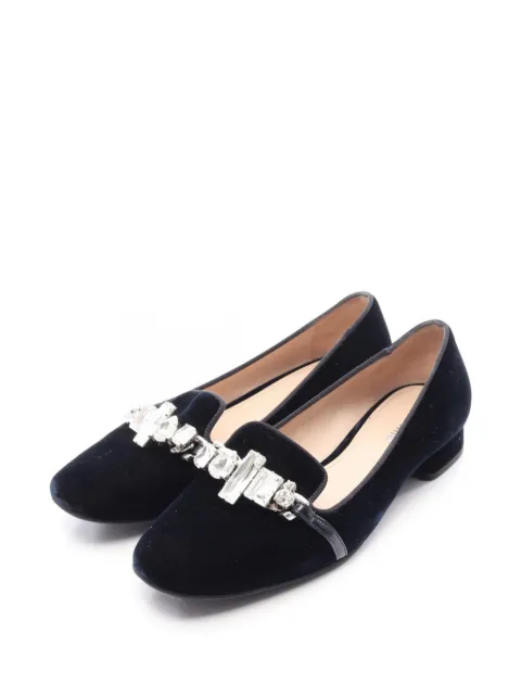 Miu Miu Pre-Owned bailarinas Bijou con detalles de cristal 2010