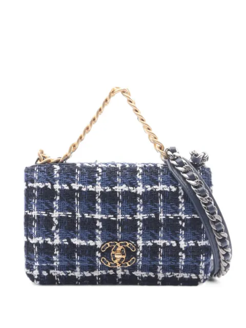 CHANEL Pre-Owned bolso Chanel 19 mini a cuadros 2021