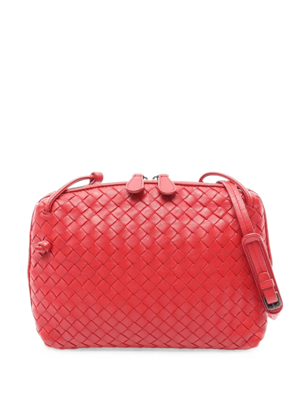 Bottega Veneta Pre-Owned Borsa a spalla Nodini mini Intrecciato anni 2000 - Rosso