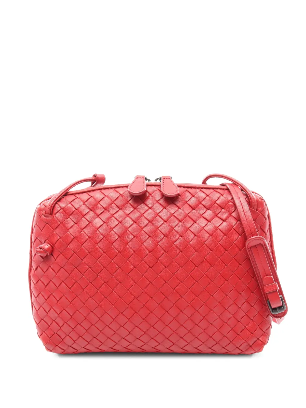 Bottega Veneta Pre-Owned Borsa a spalla Nodini mini Intrecciato anni 2000 - Rosso