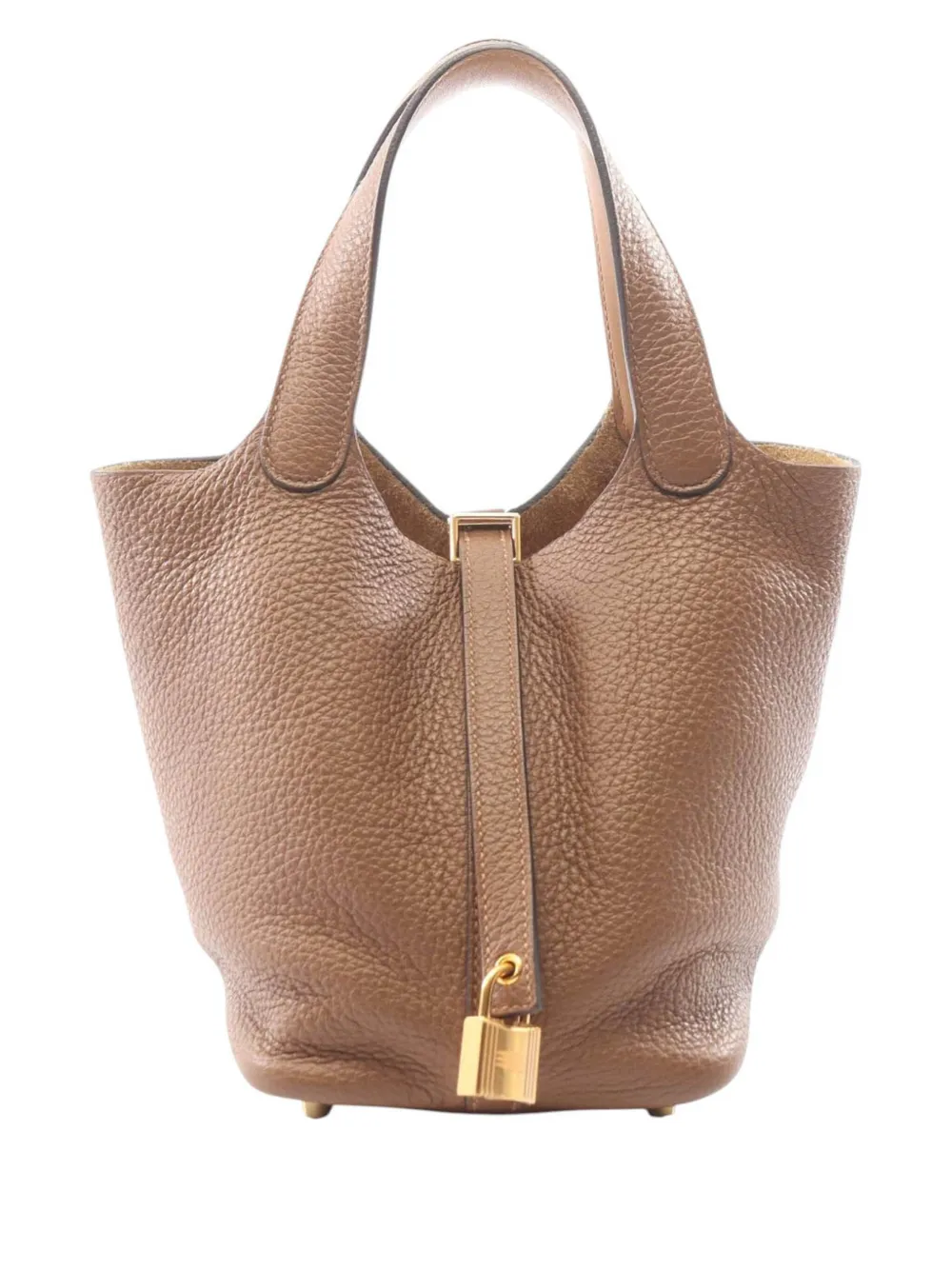 Hermès Pre-Owned 2022 Clemence and Swift Picotin Lock 18 Eclat handbag - Braun
