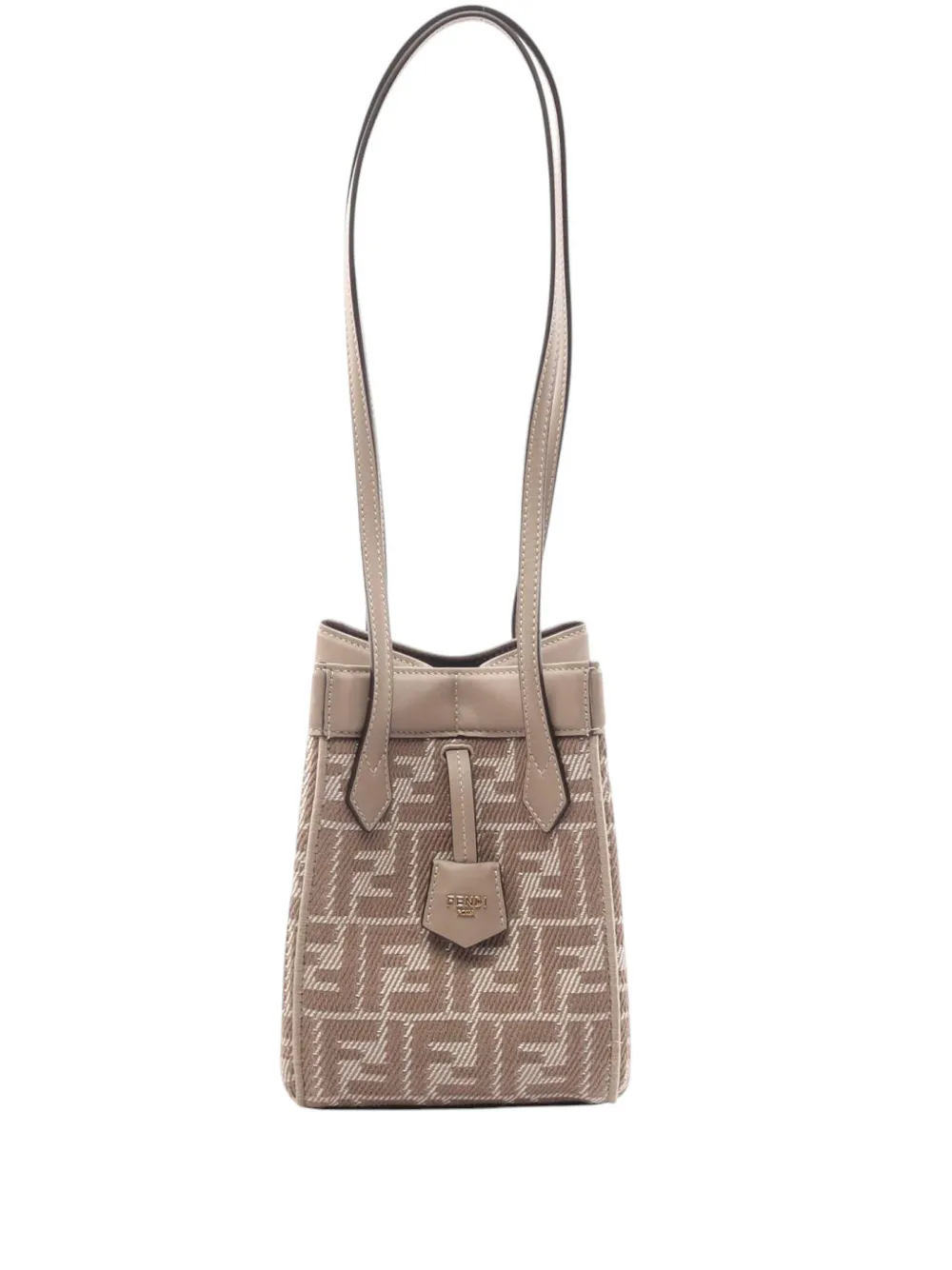 Fendi Pre-Owned 2000-2010 Mini Zucca Canvas Origami shoulder bag - Nude