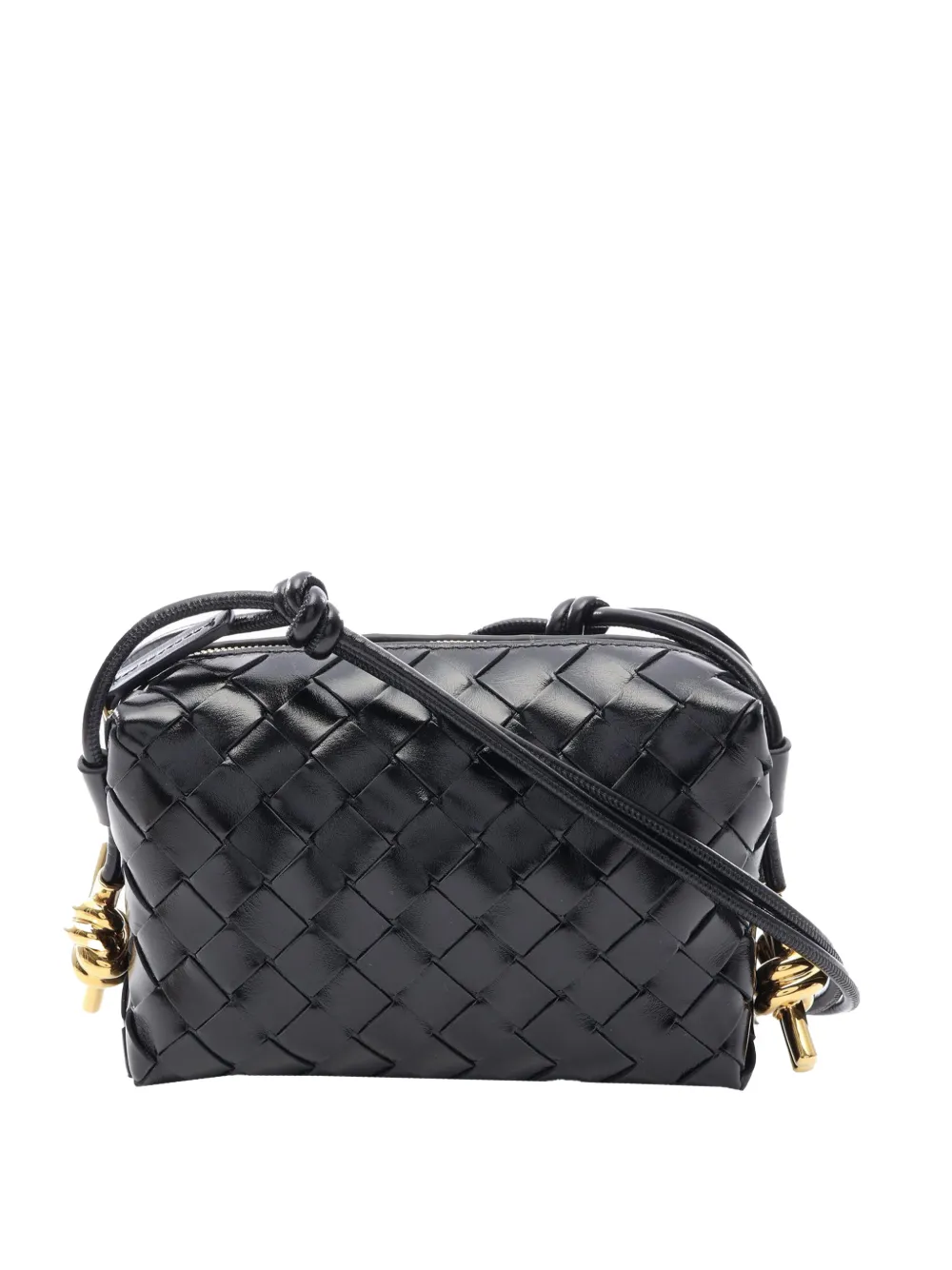 Bottega Veneta Pre-Owned 2012-2026 Mini Lambskin Intrecciato Loop Camera Bag crossbody bag - Nero