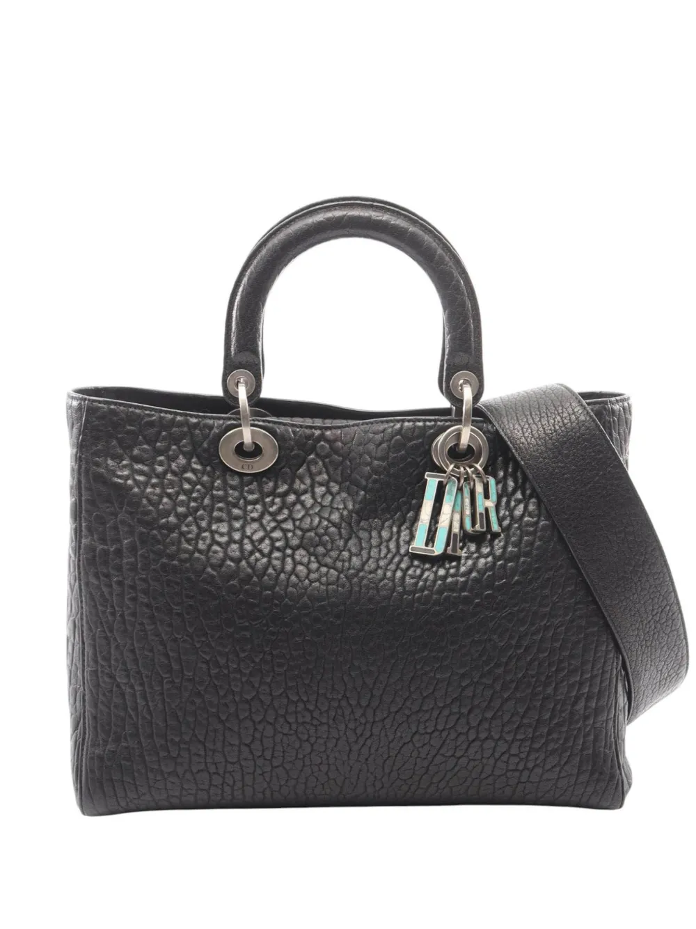 Christian Dior Pre-Owned 2010-2026 Medium Pebbled Calfskin Diorissimo satchel - Schwarz