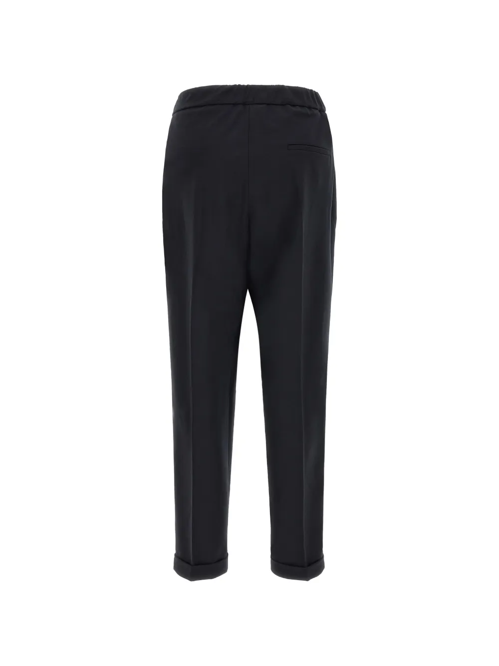 Alberto Biani Elastische broek met omslag Zwart