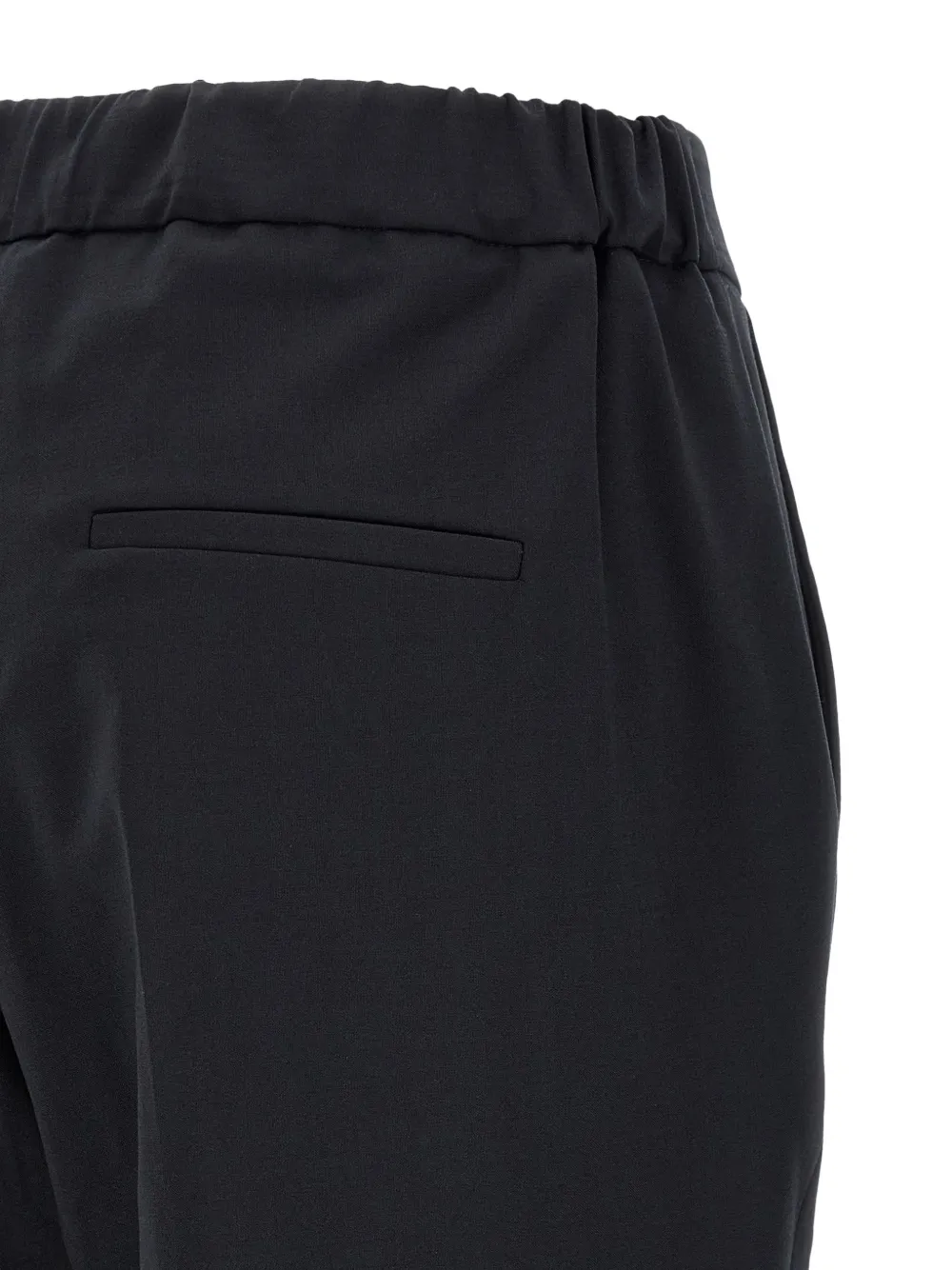 Alberto Biani Elastische broek met omslag Zwart