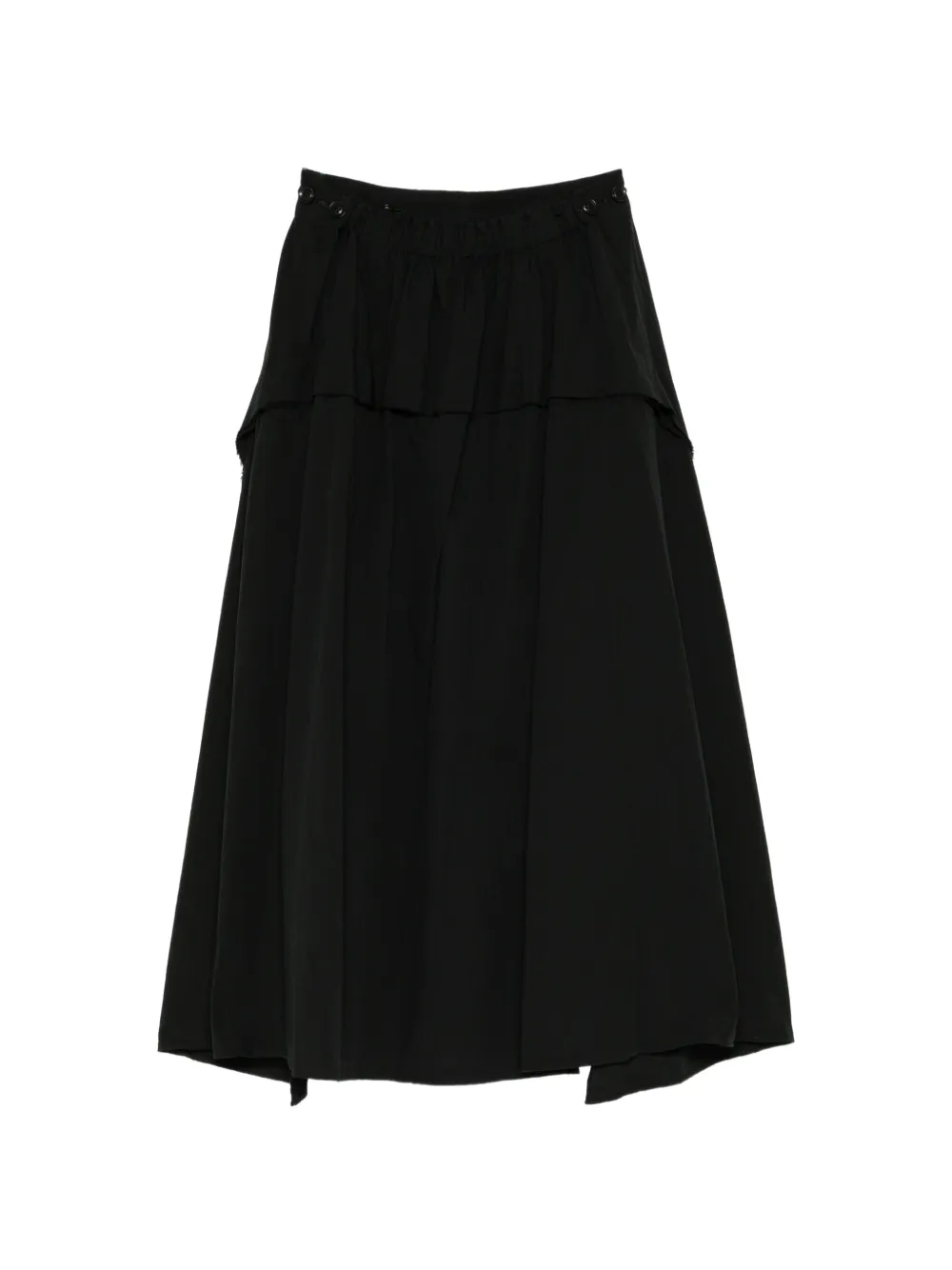 Y's Flared midi-rok Zwart