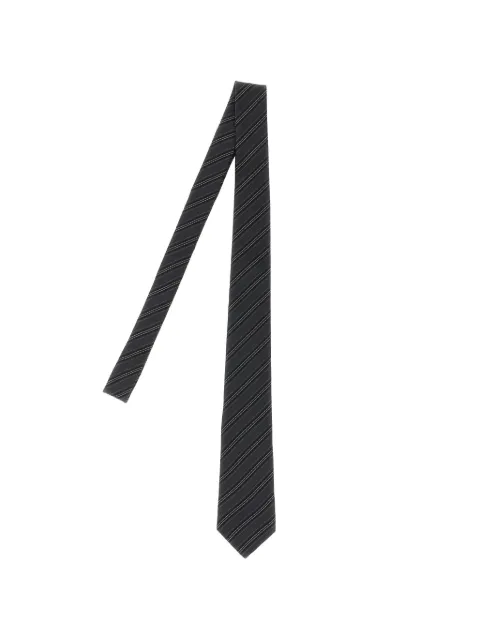 Saint Laurent corbata a rayas en jacquard de seda