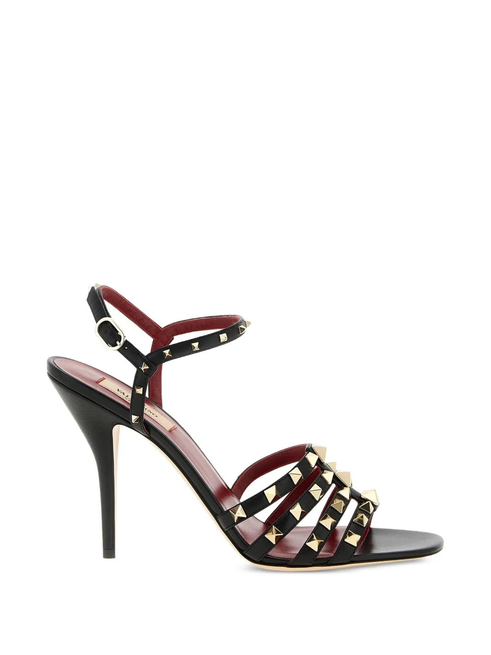 Valentino Garavani Rockstud Kidskin sandals 100mm Zwart