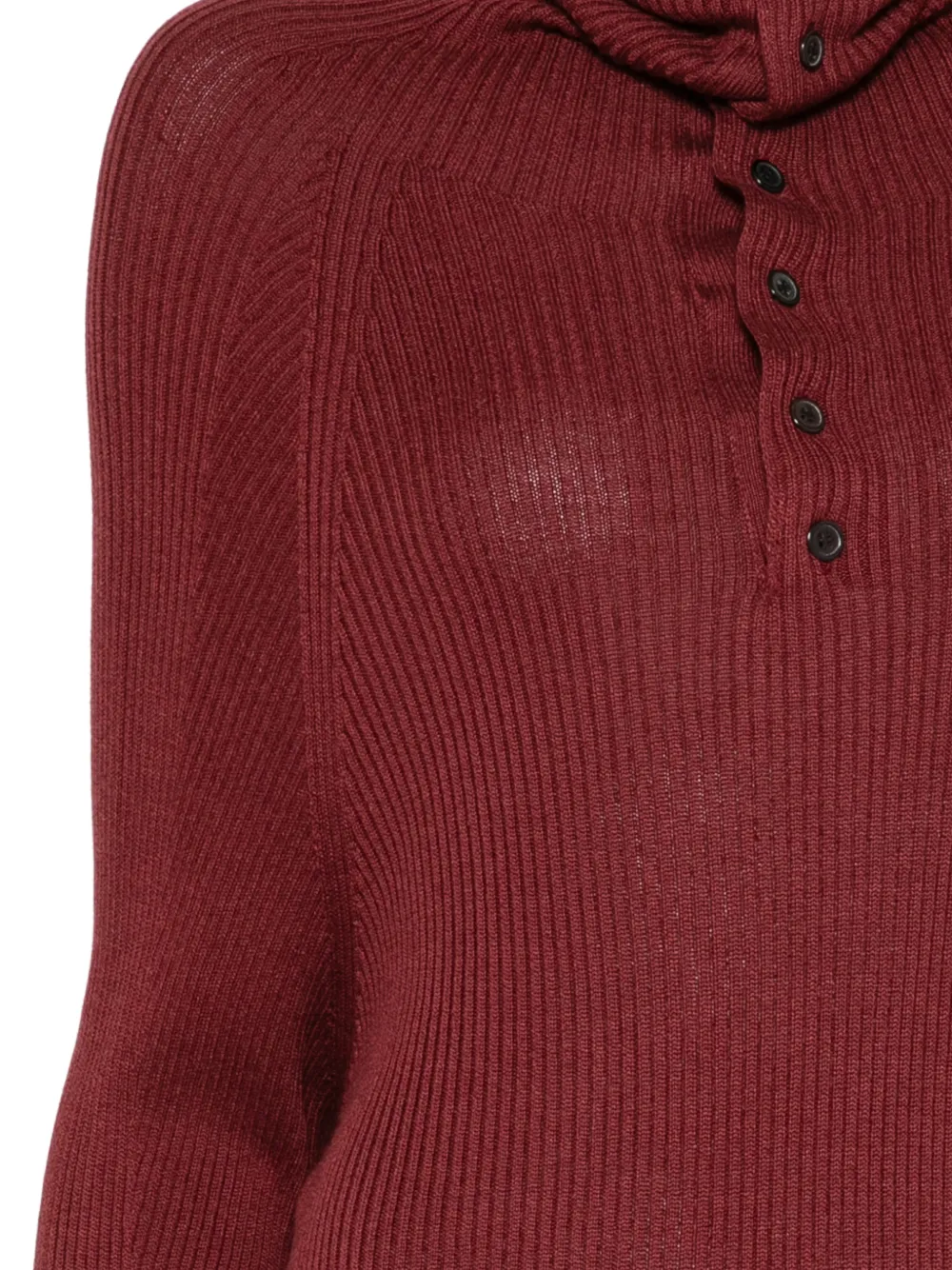 Y's Geribbelde sweater Rood
