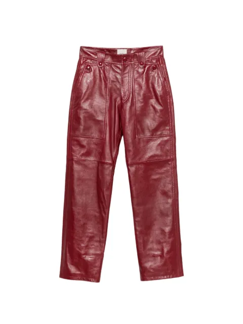 ISABEL MARANT Valka high-waisted leather trousers