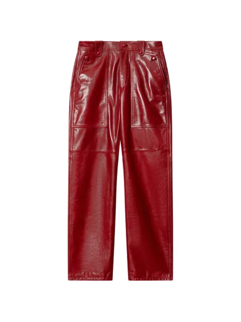 ISABEL MARANT pantalon en cuir à taille haute Valka