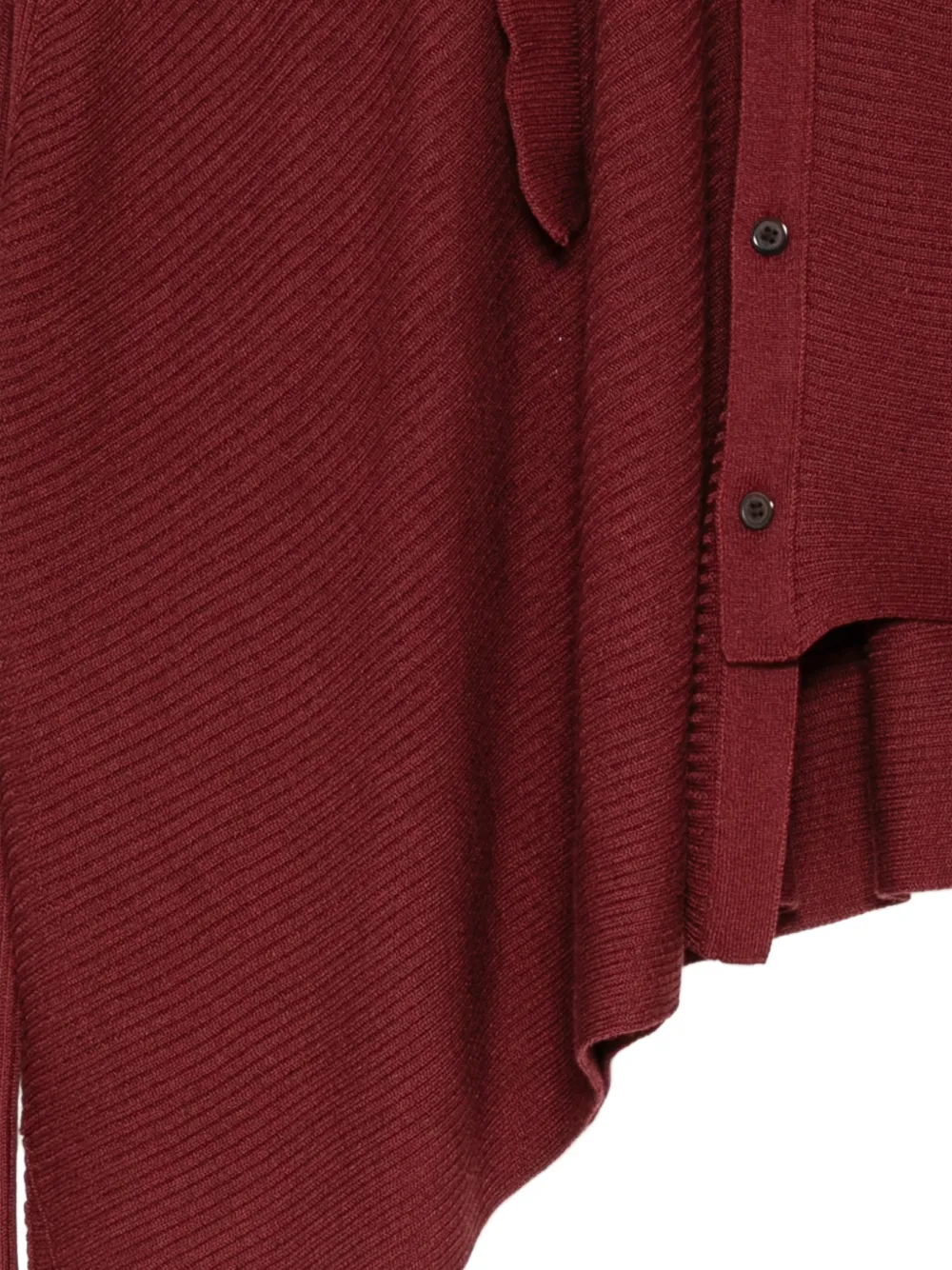Y's Asymmetrisch vest Rood