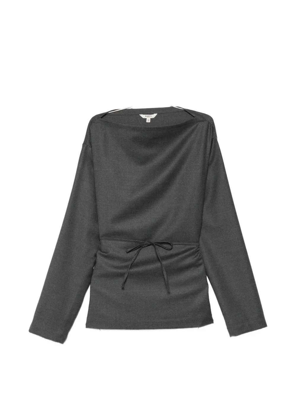 Barena belted boat-neck top - Grigio