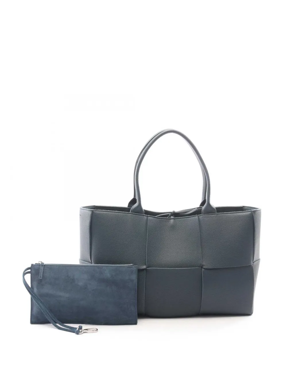 Bottega Veneta Pre-Owned 2015-2026 Medium Grained Calfskin Maxi Intrecciato Arco tote bag - Blu